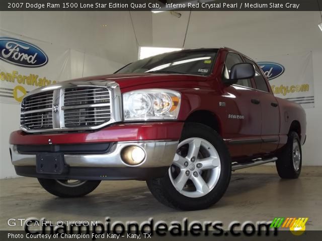 2007 Dodge Ram 1500 Lone Star Edition Quad Cab in Inferno Red Crystal Pearl