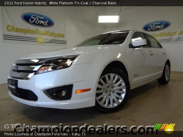 2012 Ford Fusion Hybrid in White Platinum Tri-Coat