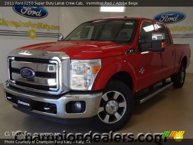 2011 Ford F250 Super Duty Lariat Crew Cab in Vermillion Red