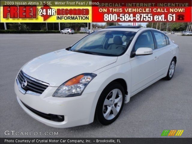 2009 Nissan Altima 3.5 SE in Winter Frost Pearl