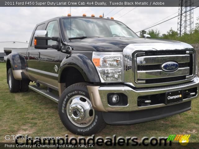 2011 Ford F450 Super Duty Lariat Crew Cab 4x4 Dually in Tuxedo Black Metallic
