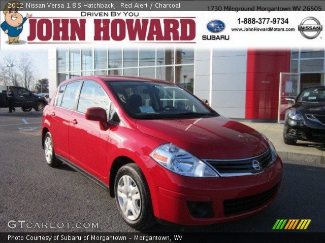 2012 Nissan Versa 1.8 S Hatchback in Red Alert