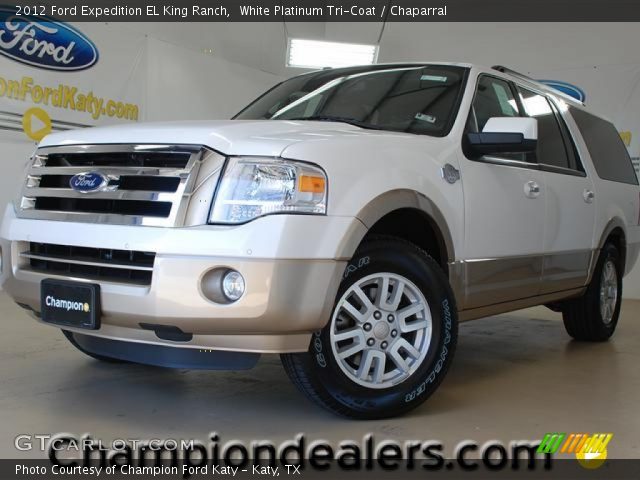 2012 Ford Expedition EL King Ranch in White Platinum Tri-Coat