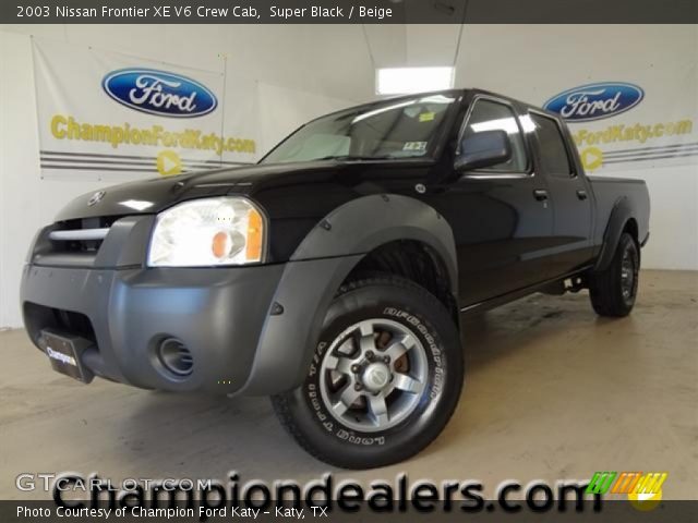 2003 Nissan Frontier XE V6 Crew Cab in Super Black