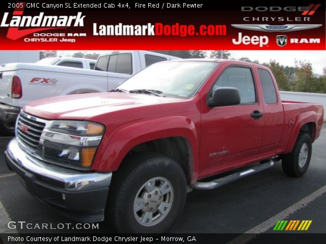 2005 GMC Canyon SL Extended Cab 4x4 in Fire Red