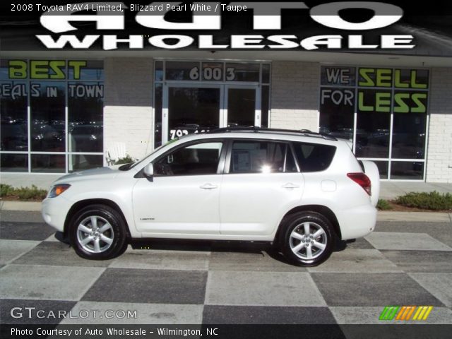 2008 Toyota RAV4 Limited in Blizzard Pearl White