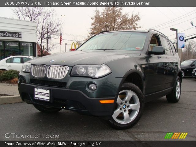 2008 BMW X3 3.0si in Highland Green Metallic