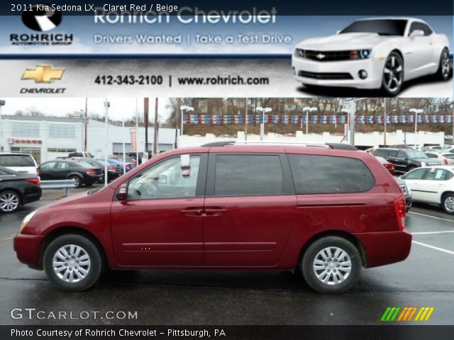 2011 Kia Sedona LX in Claret Red