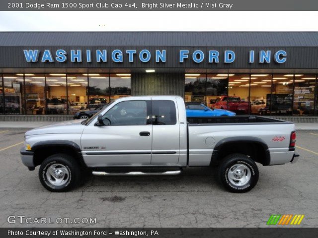 2001 Dodge Ram 1500 Sport Club Cab 4x4 in Bright Silver Metallic