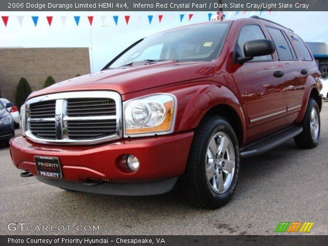 2006 Dodge Durango Limited HEMI 4x4 in Inferno Red Crystal Pearl