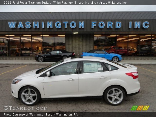 2012 Ford Focus Titanium Sedan in White Platinum Tricoat Metallic