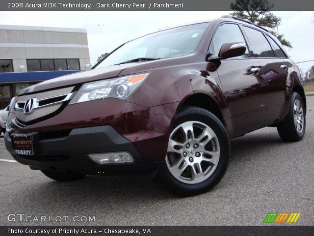2008 Acura MDX Technology in Dark Cherry Pearl