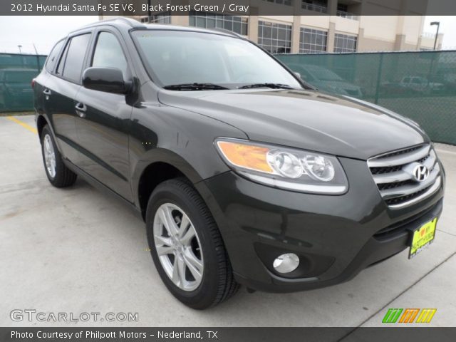 2012 Hyundai Santa Fe SE V6 in Black Forest Green