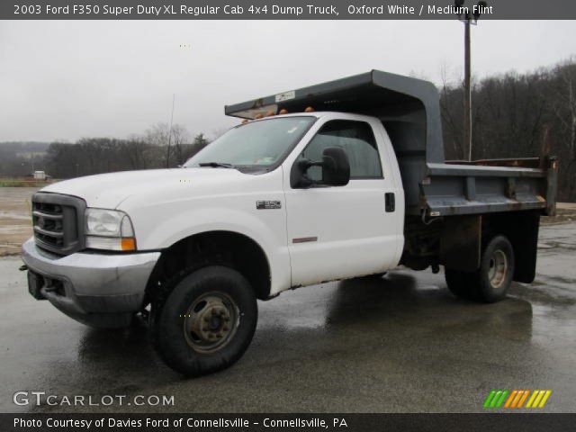 2003 Ford F350 Super Duty XL Regular Cab 4x4 Dump Truck in Oxford White