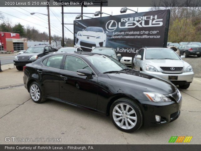 2010 Lexus IS 250 AWD in Obsidian Black