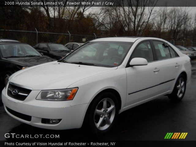 2008 Hyundai Sonata Limited V6 in Powder White Pearl