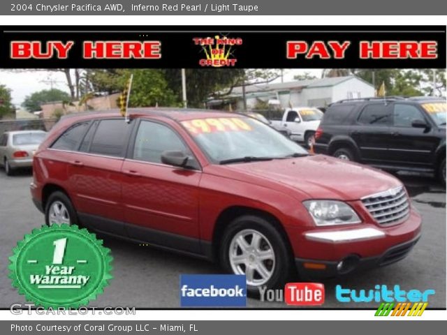 2004 Chrysler Pacifica AWD in Inferno Red Pearl