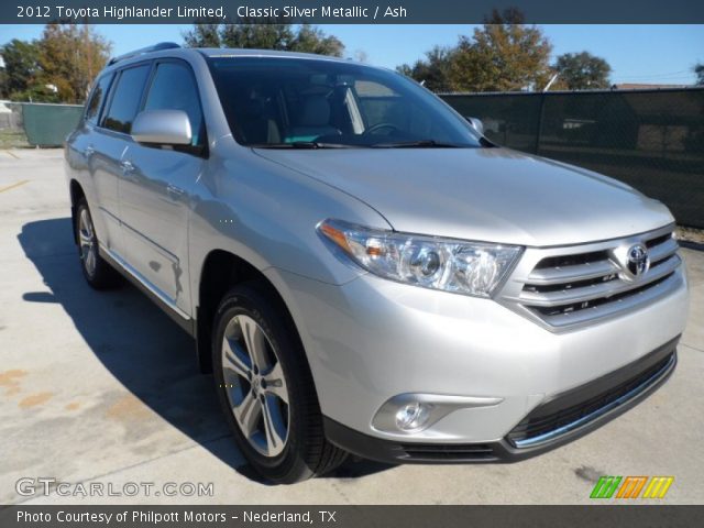 2012 Toyota Highlander Limited in Classic Silver Metallic