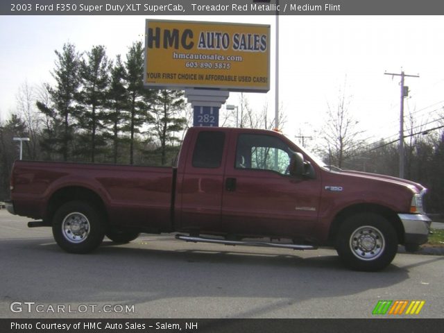 2003 Ford F350 Super Duty XLT SuperCab in Toreador Red Metallic