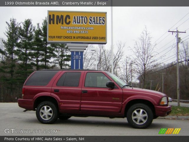 1999 Oldsmobile Bravada AWD in Cranberry Metallic