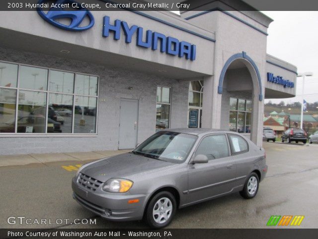 2003 Hyundai Accent GL Coupe in Charcoal Gray Metallic
