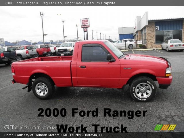 2000 Ford Ranger XL Regular Cab in Bright Red
