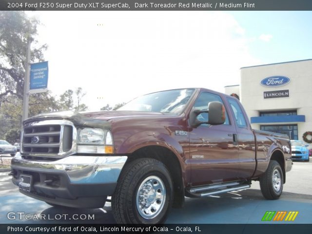 2004 Ford F250 Super Duty XLT SuperCab in Dark Toreador Red Metallic