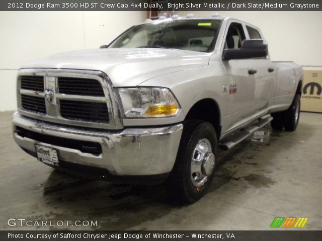 2012 Dodge Ram 3500 HD ST Crew Cab 4x4 Dually in Bright Silver Metallic
