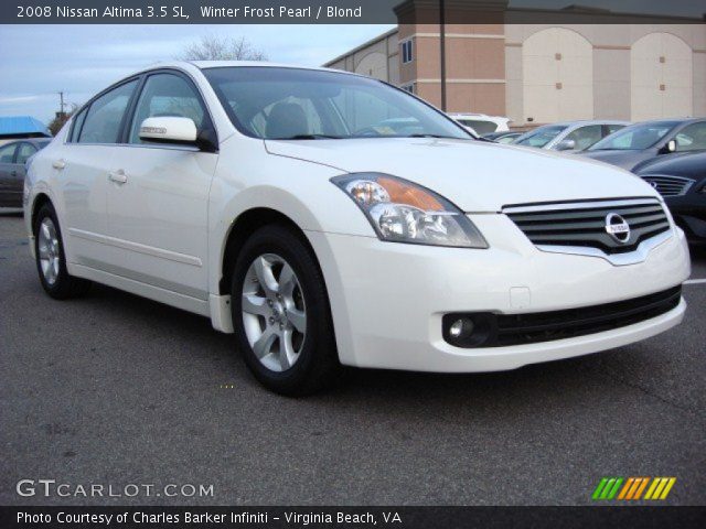 2008 Nissan Altima 3.5 SL in Winter Frost Pearl