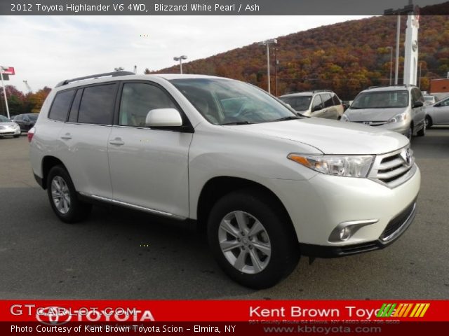 2012 Toyota Highlander V6 4WD in Blizzard White Pearl