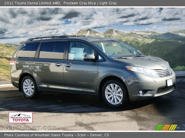 2012 Toyota Sienna Limited AWD in Predawn Gray Mica