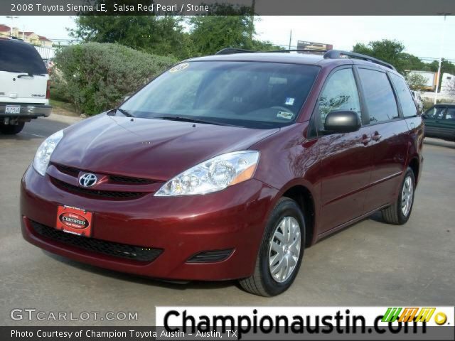 2008 Toyota Sienna LE in Salsa Red Pearl