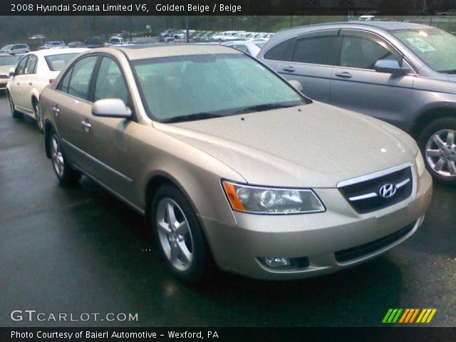 2008 Hyundai Sonata Limited V6 in Golden Beige