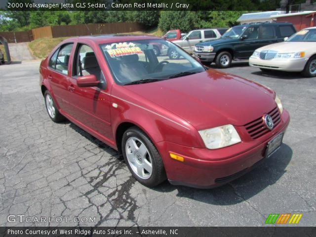 2000 Volkswagen Jetta GLS Sedan in Canyon Red Metallic