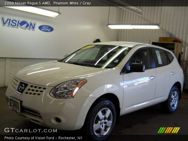 2009 Nissan Rogue S AWD in Phantom White