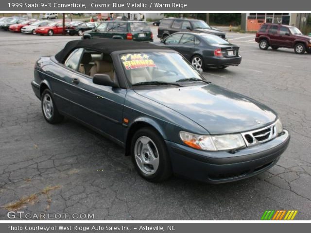 1999 Saab 9-3 Convertible in Cosmic Blue Metallic
