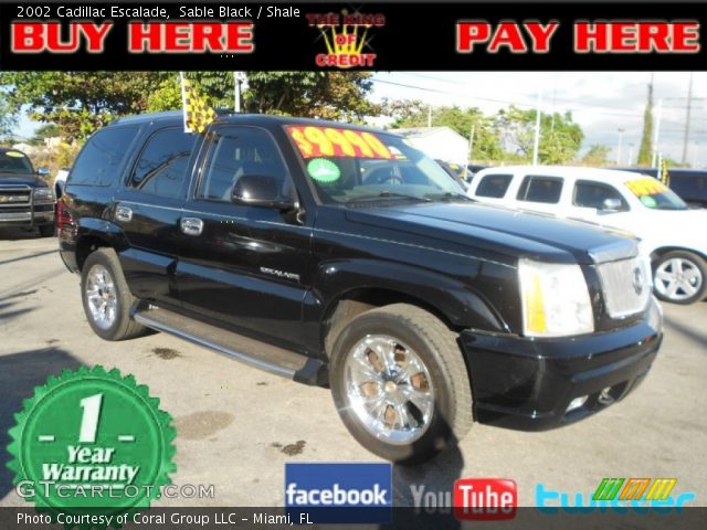 2002 Cadillac Escalade  in Sable Black