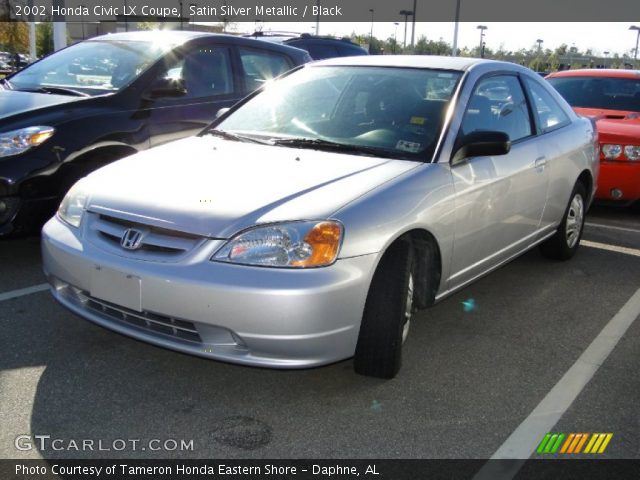 2002 Honda Civic LX Coupe in Satin Silver Metallic