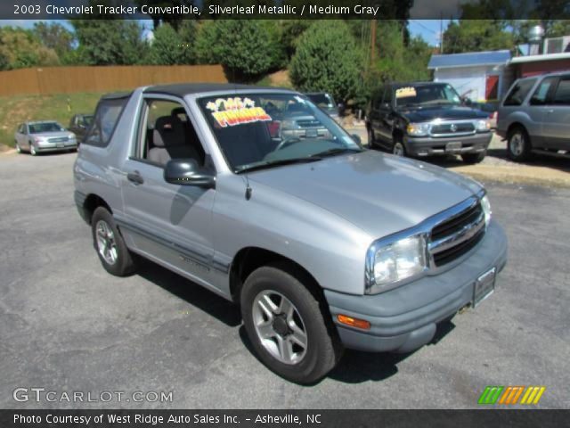2003 Chevrolet Tracker Convertible in Silverleaf Metallic