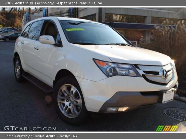 2009 Acura MDX Technology in Aspen White Pearl