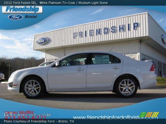 2012 Ford Fusion SEL in White Platinum Tri-Coat