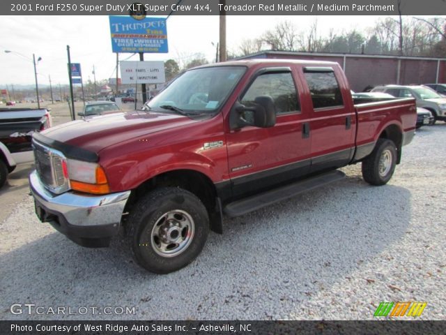 2001 Ford F250 Super Duty XLT Super Crew 4x4 in Toreador Red Metallic