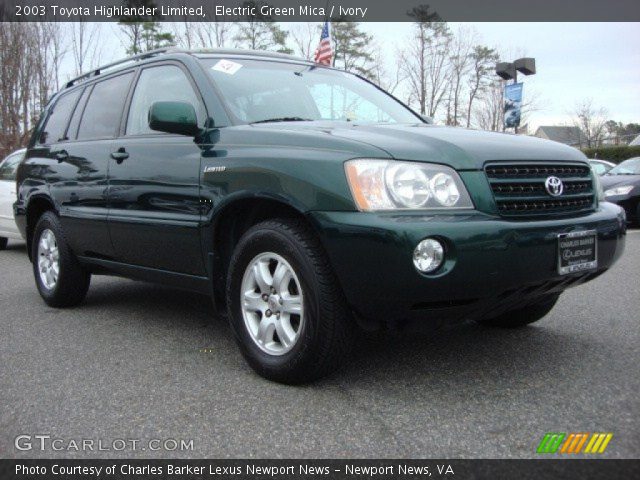2003 Toyota Highlander Limited in Electric Green Mica