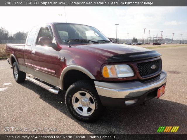2003 Ford F150 XLT SuperCab 4x4 in Toreador Red Metallic