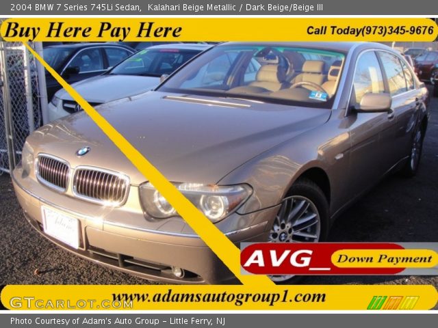 2004 BMW 7 Series 745Li Sedan in Kalahari Beige Metallic