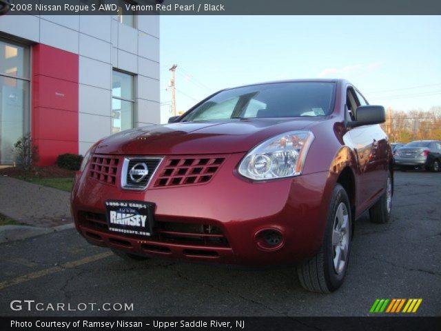 2008 Nissan Rogue S AWD in Venom Red Pearl