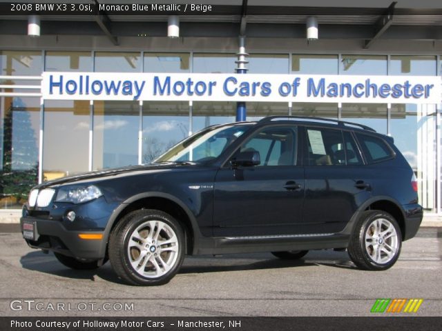 2008 BMW X3 3.0si in Monaco Blue Metallic