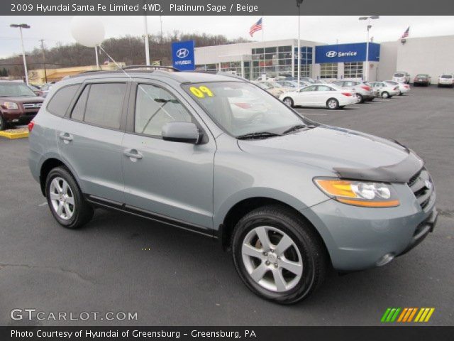 2009 Hyundai Santa Fe Limited 4WD in Platinum Sage