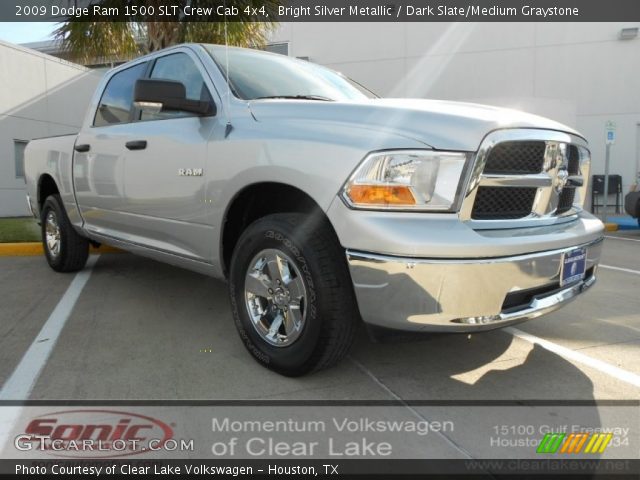 2009 Dodge Ram 1500 SLT Crew Cab 4x4 in Bright Silver Metallic