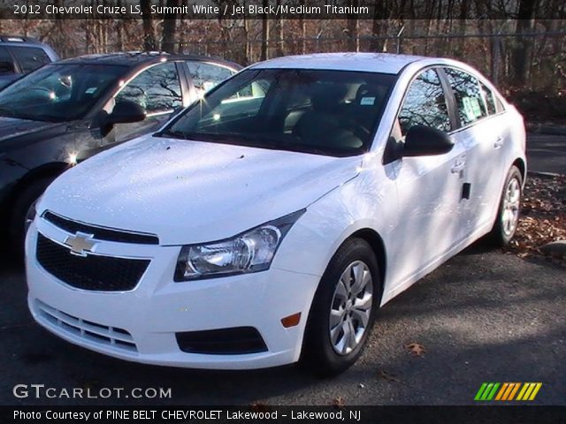 Summit White 2012 Chevrolet Cruze LS Jet Black Medium Titanium